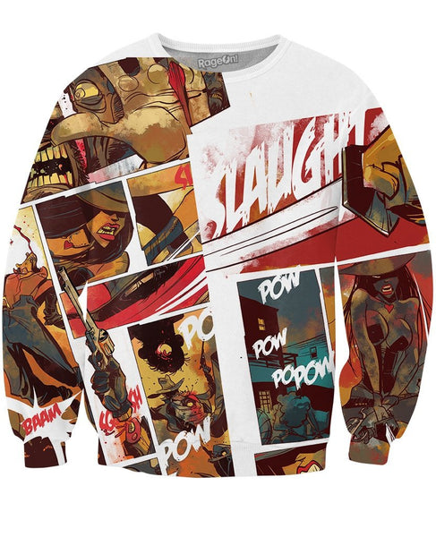 Comic Cowboy Crewneck Sweatshirt