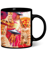 Bacon Pizza Space Cat Coffee Mug