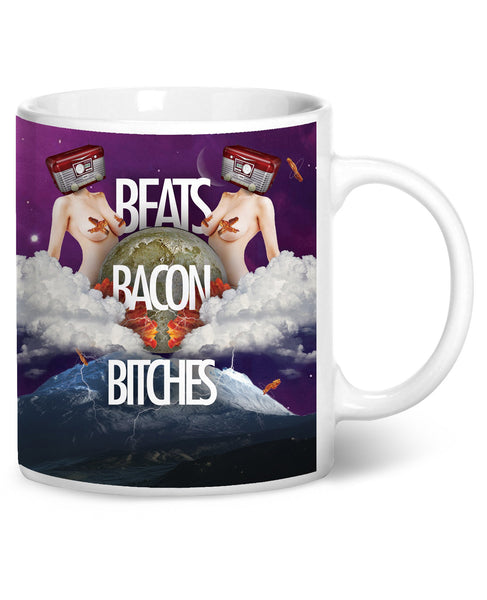 Beats Bacon Bitches Coffee Mug