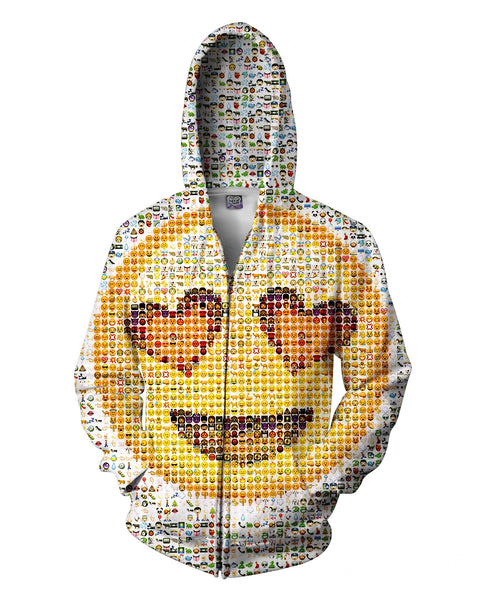 Emoji Zip-Up Hoodie