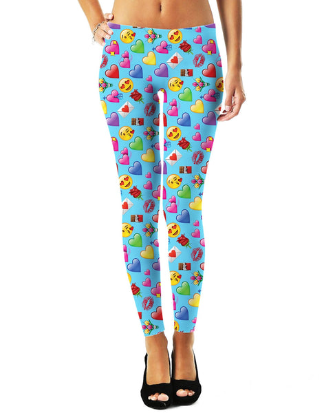 Romantic Emojis Leggings