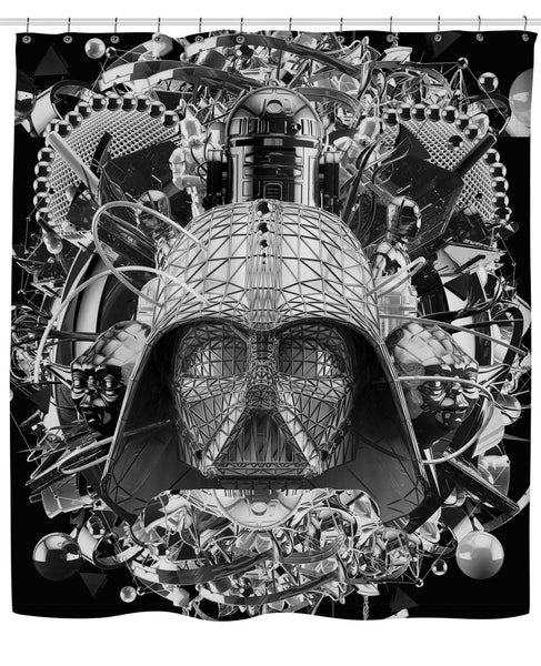 Digital Empire B&W Shower Curtain