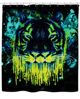 Tiger Drippy Shower Curtain