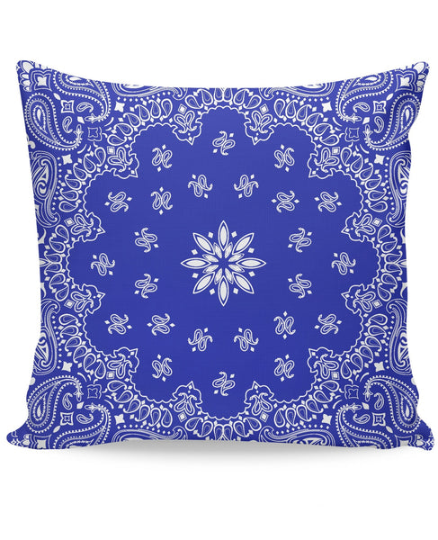 Blue Bandana Couch Pillow