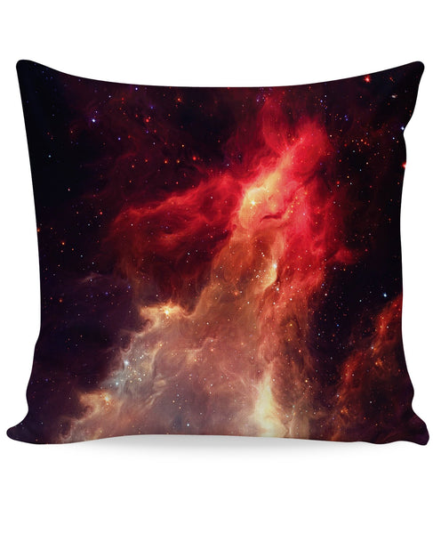 Crimson Nebula Couch Pillow