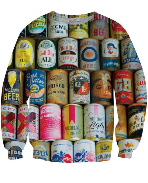 Beer Cans Crewneck Sweatshirt