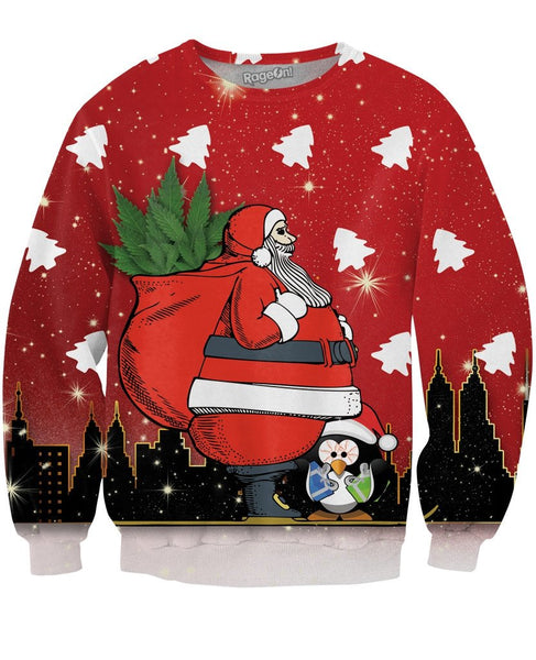 Santa Bringing the Trees Crewneck Sweatshirt