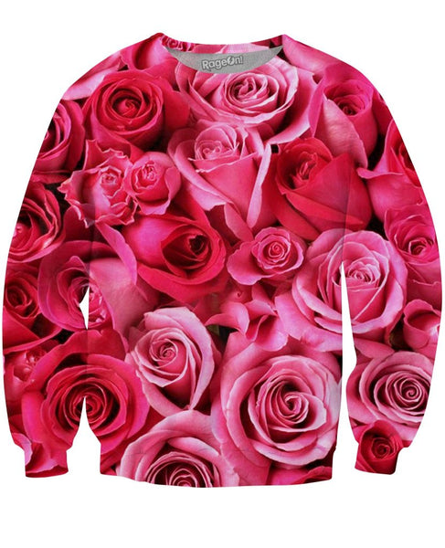 Pink Roses Crewneck Sweatshirt