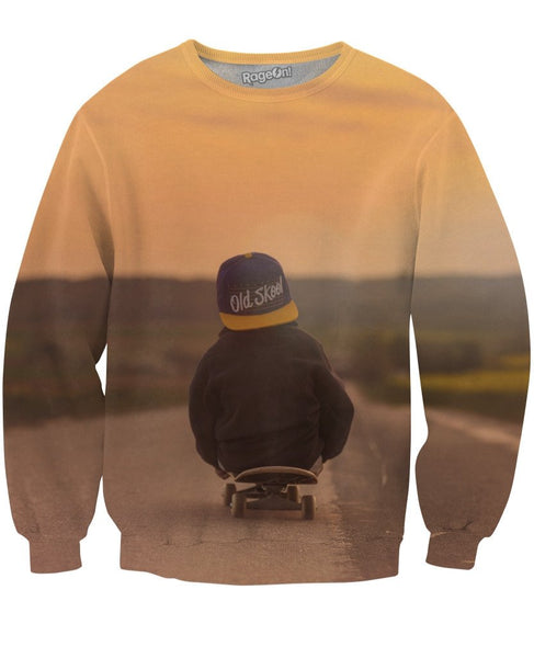 Skateboard Kid Crewneck Sweatshirt