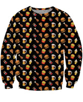 Junk Food Emojis Crewneck Sweatshirt
