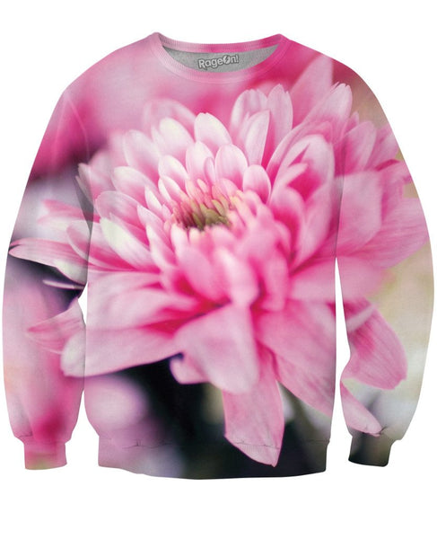 Pink Flower Crewneck Sweatshirt