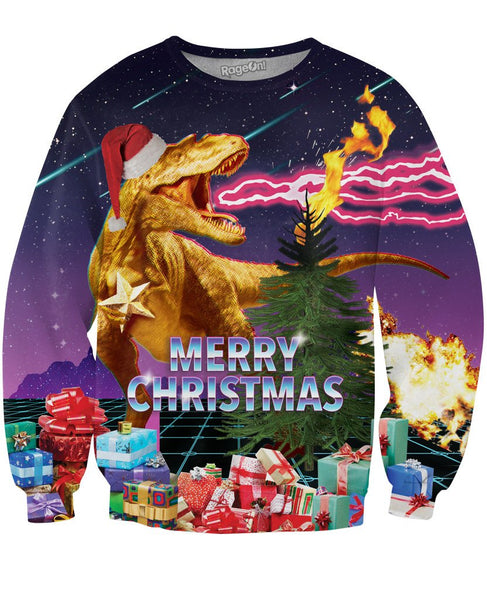 Santasaurus Rex Ugly Christmas Sweatshirt