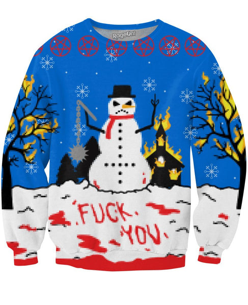 Frosty the Angry Snowman Crewneck Sweatshirt