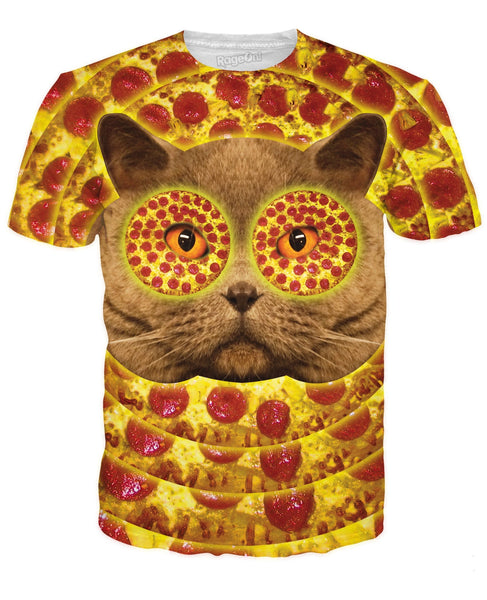 Pizza Face Cat T-Shirt