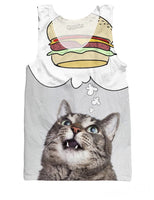 Burger Cat Tank Top