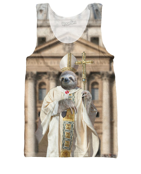 Sloth Pope Tank Top