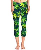 Weed Capri Yoga Pants