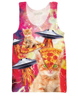 Bacon Pizza Space Cats Tank Top