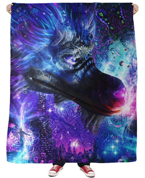 A Spirit's Silent Cry Fleece Blanket