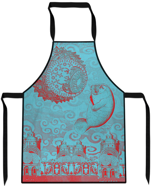Moon and Manatee Cooking Apron