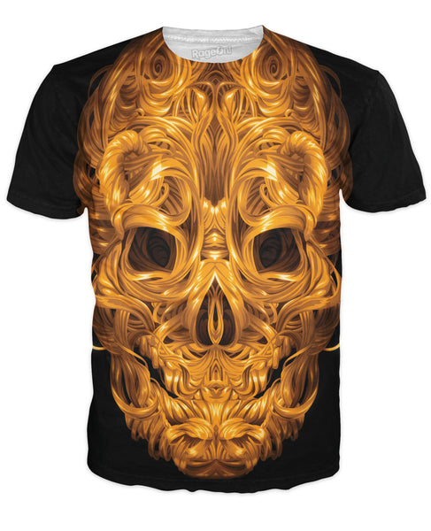 Aurum Clavariam Golden Skull T-Shirt