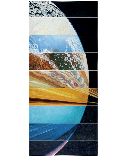 Planets Aligned Beach Towel