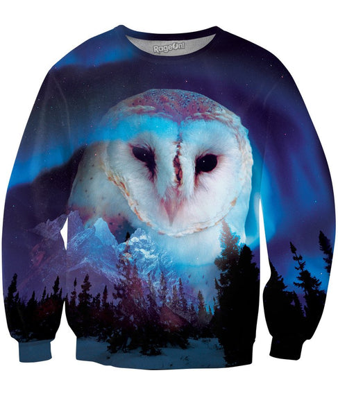 Owl Aurora Crewneck Sweatshirt